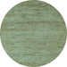 Round Abstract Light Blue Modern Rug, abs4678lblu