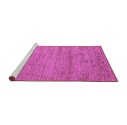Sideview of Machine Washable Abstract Purple Modern Area Rugs, wshabs4678pur