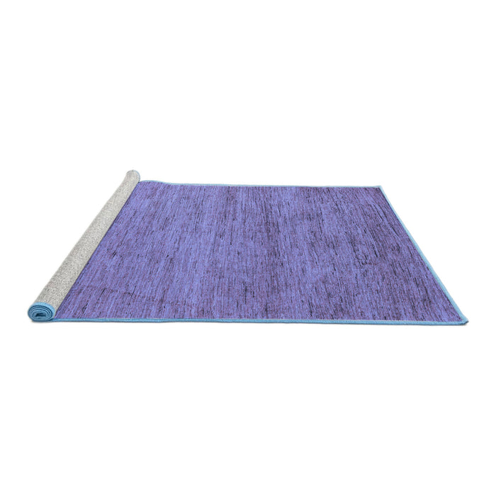 Sideview of Machine Washable Abstract Blue Modern Rug, wshabs4678blu