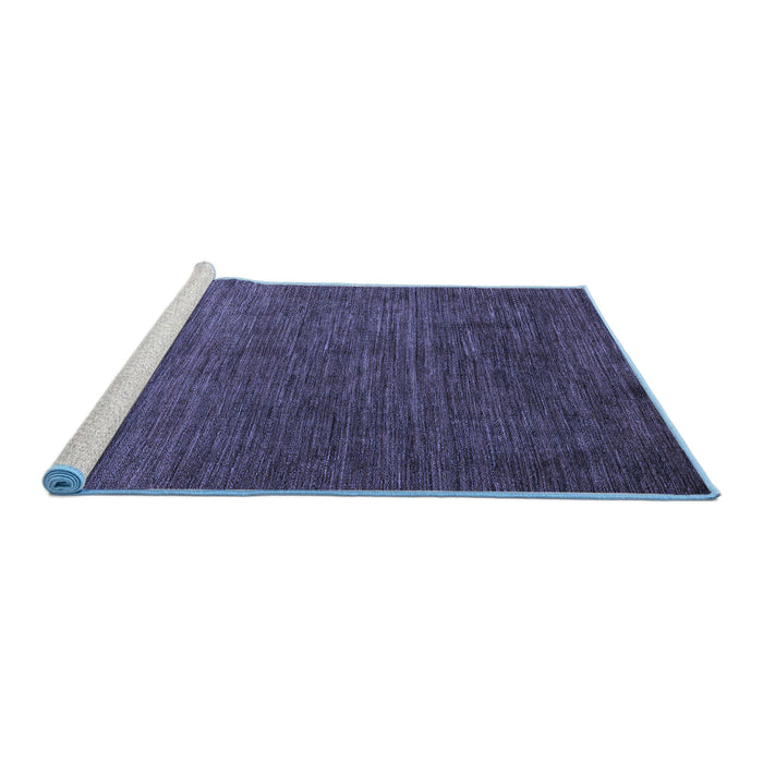 Sideview of Machine Washable Abstract Blue Modern Rug, wshabs4679blu