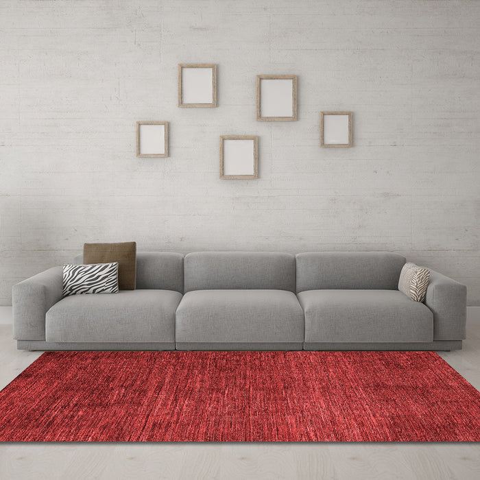 Modern Red Washable Rugs