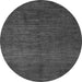 Round Machine Washable Abstract Gray Modern Rug, wshabs4679gry