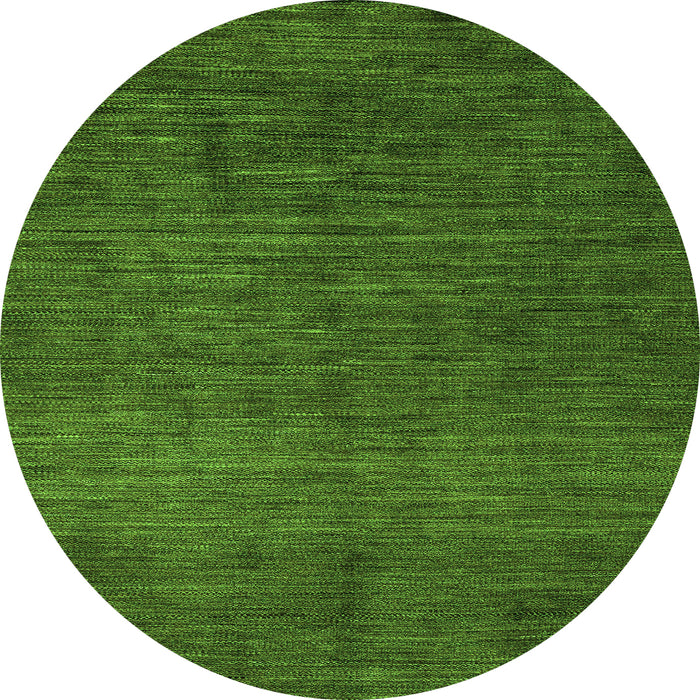 Round Machine Washable Abstract Green Modern Area Rugs, wshabs4679grn