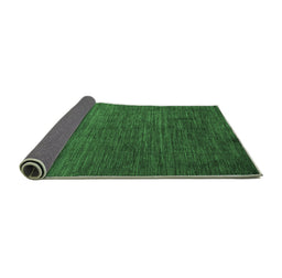 Sideview of Abstract Emerald Green Modern Rug, abs4679emgrn