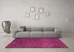 Machine Washable Abstract Pink Modern Rug in a Living Room, wshabs4679pnk