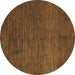 Round Machine Washable Abstract Brown Modern Rug, wshabs4679brn