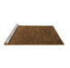 Sideview of Machine Washable Abstract Brown Modern Rug, wshabs4679brn