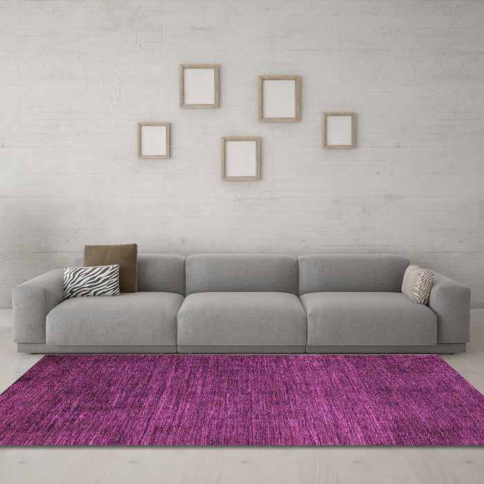 Machine Washable Abstract Purple Modern Area Rugs in a Living Room, wshabs4679pur