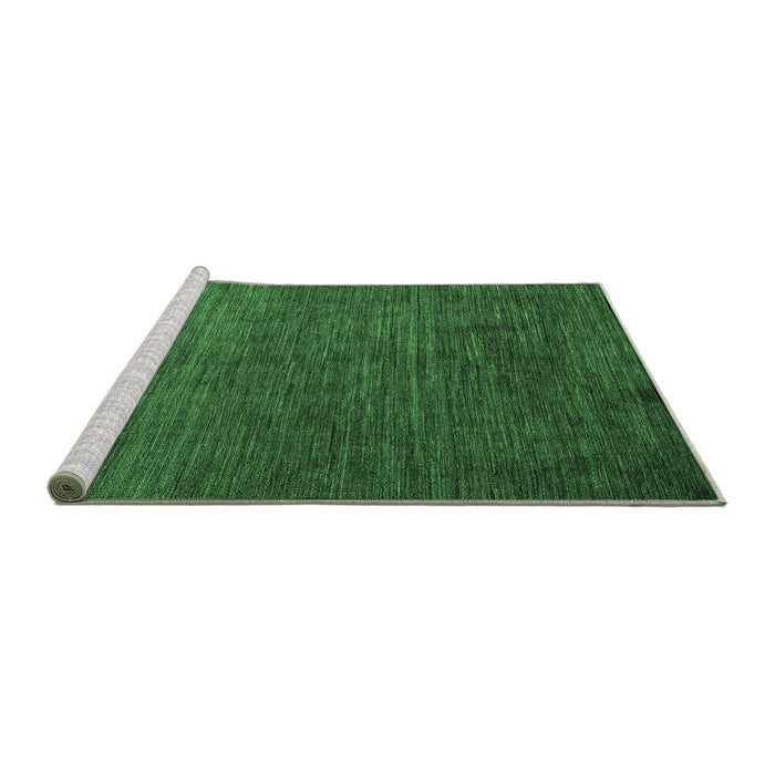 Sideview of Machine Washable Abstract Emerald Green Modern Area Rugs, wshabs4679emgrn