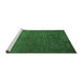 Sideview of Machine Washable Abstract Emerald Green Modern Area Rugs, wshabs4679emgrn