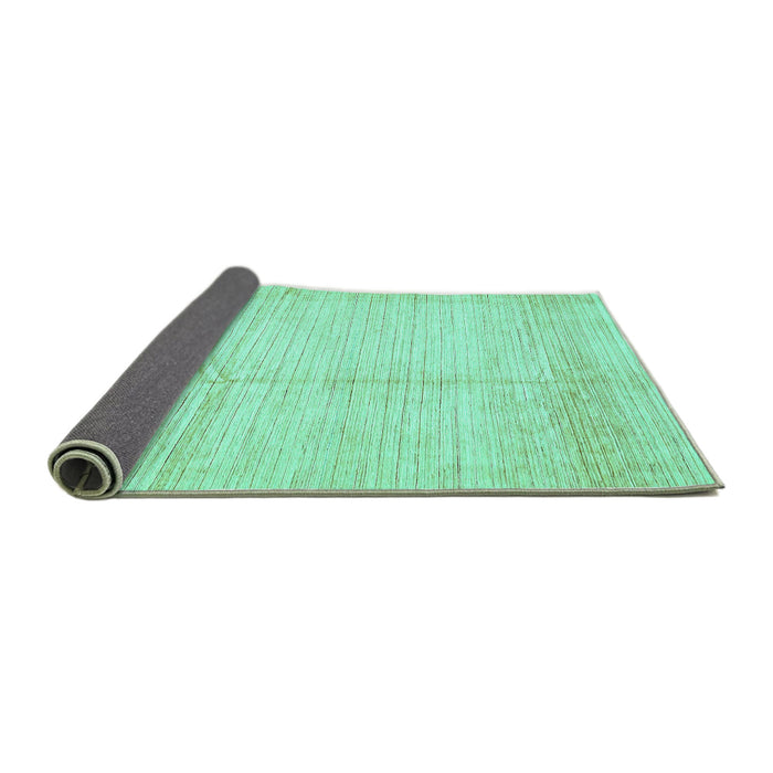 Sideview of Solid Turquoise Modern Rug, abs467turq
