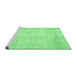 Sideview of Machine Washable Solid Emerald Green Modern Area Rugs, wshabs467emgrn
