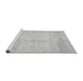 Sideview of Machine Washable Solid Gray Modern Rug, wshabs467gry