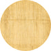 Round Solid Brown Modern Rug, abs467brn