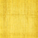 Square Solid Yellow Modern Rug, abs467yw