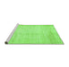 Sideview of Machine Washable Solid Green Modern Area Rugs, wshabs467grn