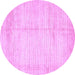 Round Solid Purple Modern Rug, abs467pur