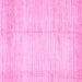 Square Machine Washable Solid Pink Modern Rug, wshabs467pnk