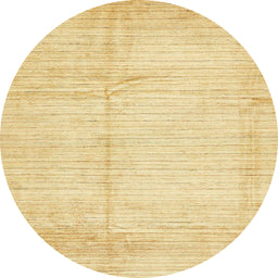Round Abstract Orange Solid Rug, abs467