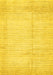 Machine Washable Solid Yellow Modern Rug, wshabs467yw