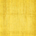Square Machine Washable Solid Yellow Modern Rug, wshabs467yw