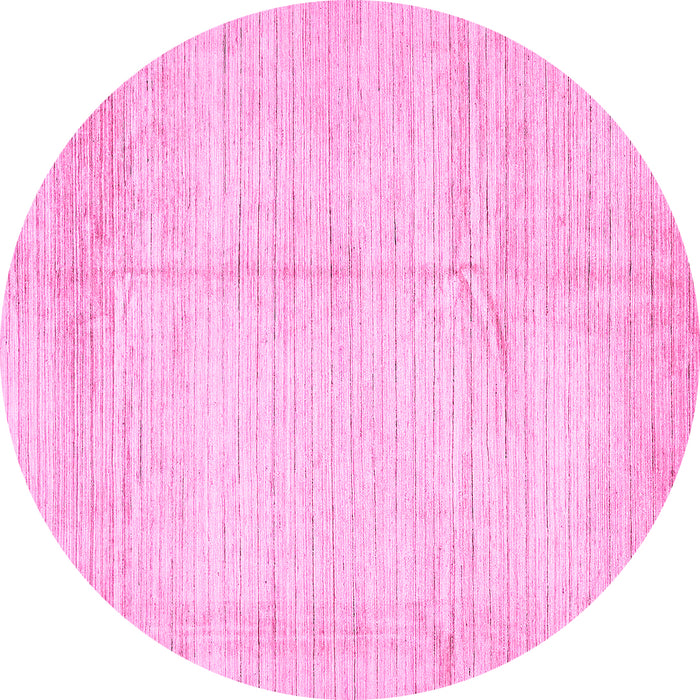 Round Solid Pink Modern Rug, abs467pnk