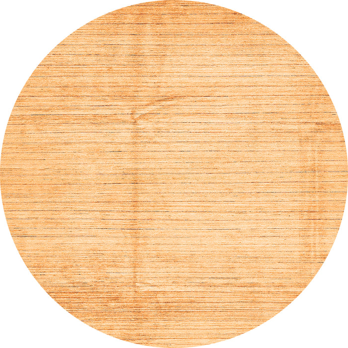 Round Solid Orange Modern Rug, abs467org