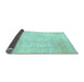 Sideview of Solid Light Blue Modern Rug, abs467lblu