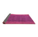 Sideview of Abstract Purple Modern Rug, abs4680pur