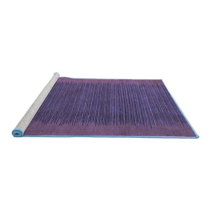Sideview of Machine Washable Abstract Blue Modern Rug, wshabs4680blu