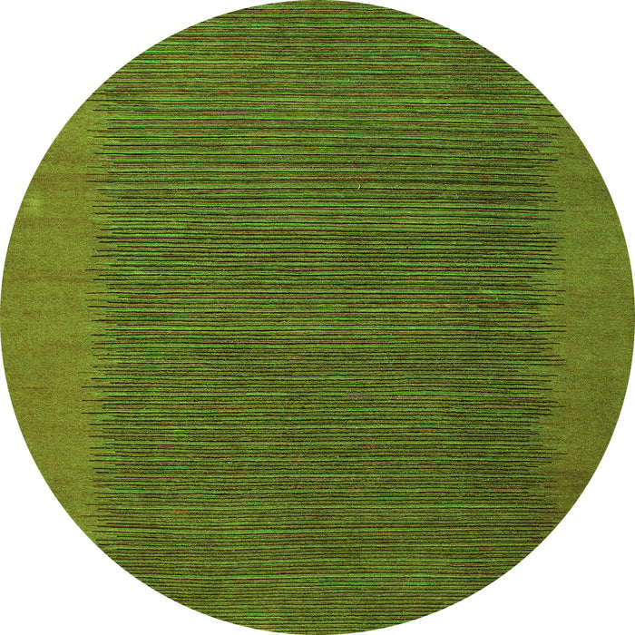 Round Abstract Green Modern Rug, abs4680grn