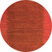 Round Abstract Orange Modern Rug, abs4680org