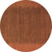 Round Abstract Brown Modern Rug, abs4680brn