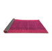 Sideview of Abstract Pink Modern Rug, abs4680pnk