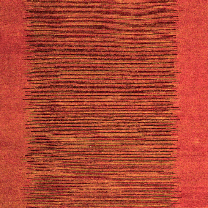 Square Machine Washable Abstract Orange Modern Area Rugs, wshabs4680org