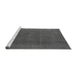 Sideview of Machine Washable Abstract Gray Modern Rug, wshabs4680gry