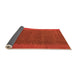 Sideview of Abstract Orange Modern Rug, abs4680org