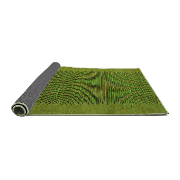 Sideview of Abstract Green Modern Rug, abs4680grn