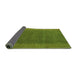 Sideview of Abstract Green Modern Rug, abs4680grn