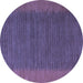 Round Abstract Blue Modern Rug, abs4680blu