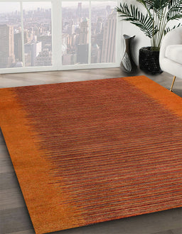 Machine Washable Abstract Red Rug in a Family Room, wshabs4680