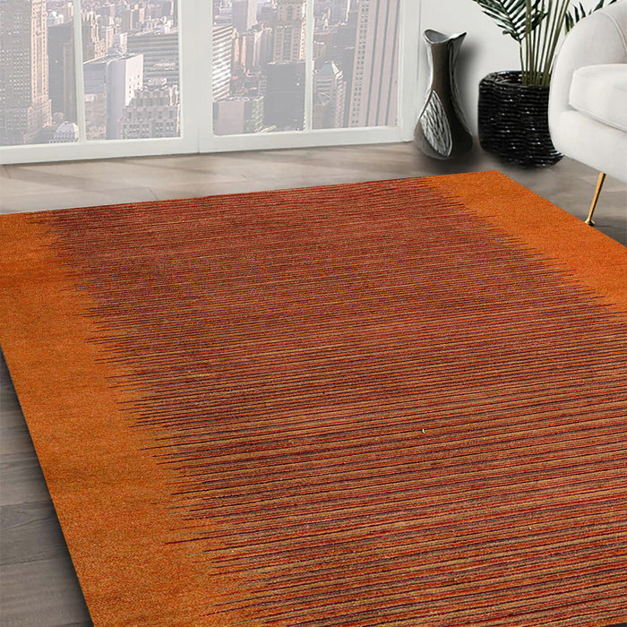 Machine Washable Abstract Red Rug in a Family Room, wshabs4680