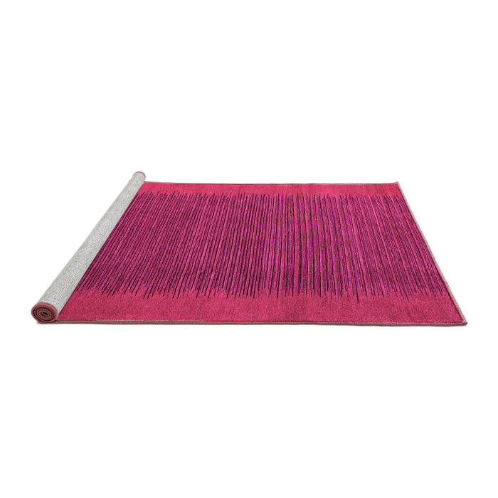 Sideview of Machine Washable Abstract Pink Modern Rug, wshabs4680pnk