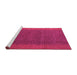 Sideview of Machine Washable Abstract Pink Modern Rug, wshabs4680pnk