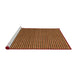 Sideview of Machine Washable Abstract Chocolate Brown Rug, wshabs4681