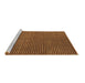 Sideview of Machine Washable Abstract Brown Modern Rug, wshabs4681brn