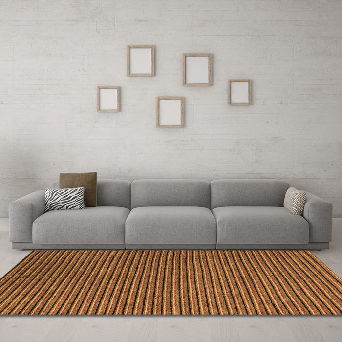 Machine Washable Abstract Brown Modern Rug in a Living Room,, wshabs4681brn