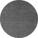 Round Abstract Gray Modern Rug, abs4681gry