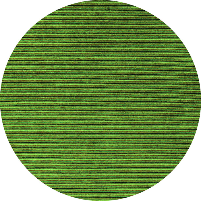 Round Abstract Green Modern Rug, abs4681grn
