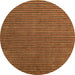 Round Abstract Chocolate Brown Modern Rug, abs4681